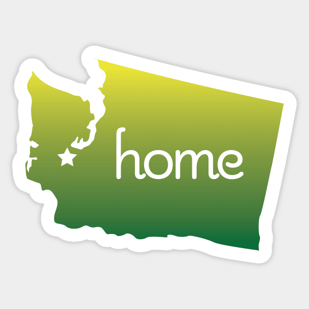 Washington State is Home Sticker by greenoriginals